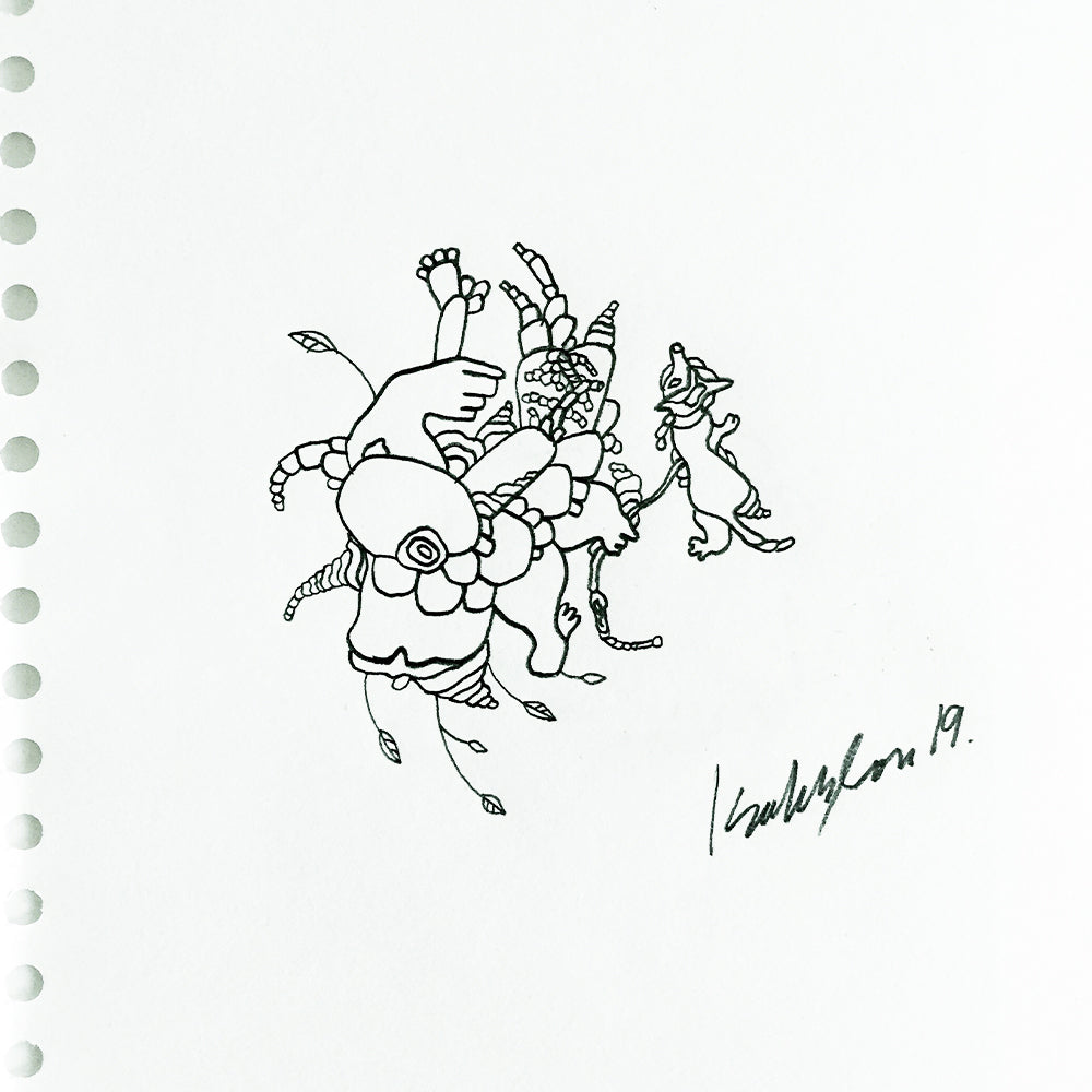 Walking the Dog. Drawing
